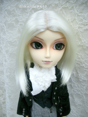 Wig / 8-9 inch / Short One-length (Milkwhite #K19)
