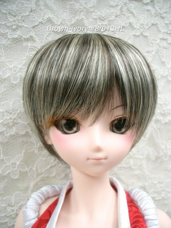 Wig / 8-9 inch / Short Bob (Brown-ivory #8/613HL)