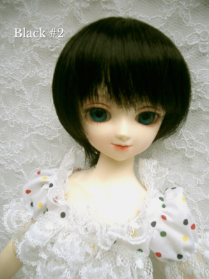 Wig / 7-8 inch / Short Bob with a tail (Black #2)