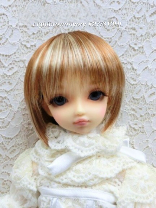 Wig / 7-8 inch / Short Bob with a tail (Lightbrown-ivory #27/613HL)
