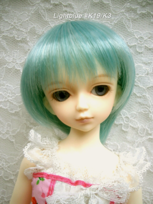 Wig / 7-8 inch / Short Bob with a tail (Lightblue #K19/K3)