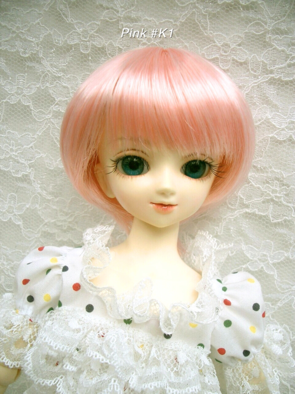 Wig / 7-8 inch / Short Bob with a tail (Pink #K1)