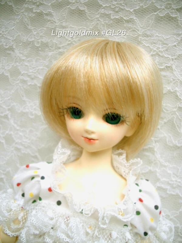 Wig / 7-8 inch / Short Bob with a tail (Lightgoldmix #GL26)