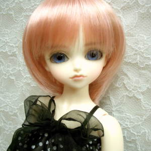 Wig / 7-8 inch / Short Bob with a tail (Metallic pink #25/K1M)