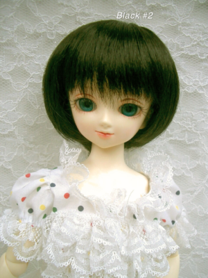 Wig / 7-8 inch / Short Bob with Long Bangs (Black #2)