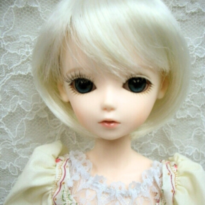 Wig / 7-8 inch / Short Bob with Long Bangs (Milkwhhite #1001)