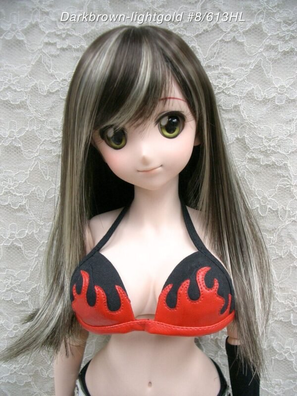 Wig / 8-9 inch / Medium Long Layer (Darkbrown-lightgold #8/613HL)