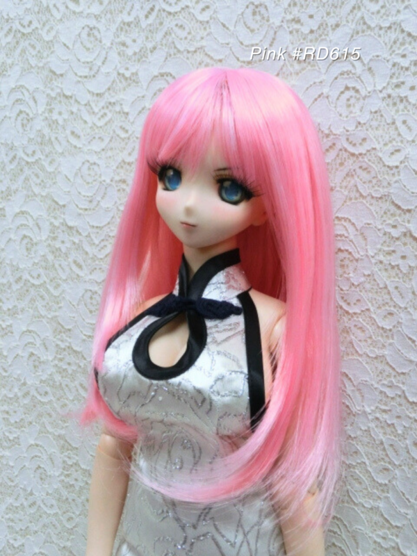 Wig / 8 inch / Medium Long Hair (Pink #RD615)