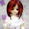 Wig / 7-8 inch / Short (Black-red #2/K7HL)