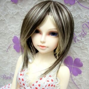 Wig / 7-8 inch / Short (Brown-ivory Highlight #8/KB88HL)