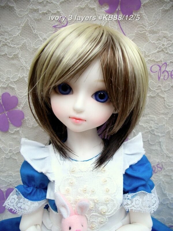 Wig / 7-8 inch / Short (Ivory 3 layers #KB88/12/5)