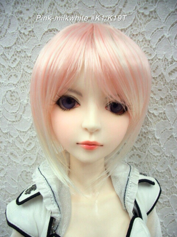 Wig / 8 inch / Short (Pink-milkwhite #K1/K19T)