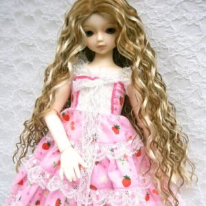 Wig / 7-8 inch / One-length Long Wave (Brown-ivory #27/613HL)