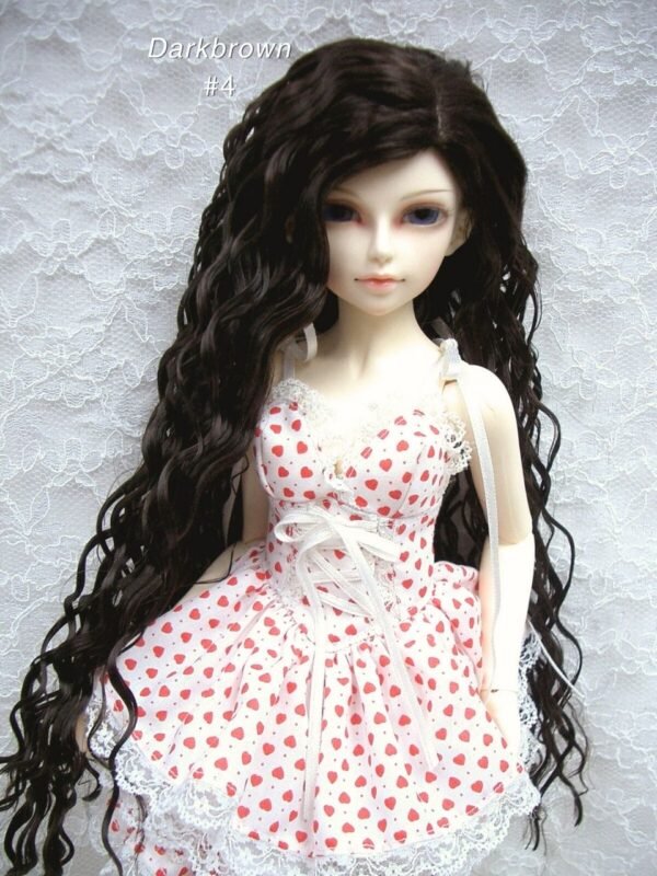 Wig / 7-8 inch / One-length Long Wave (Dark Choco #4)