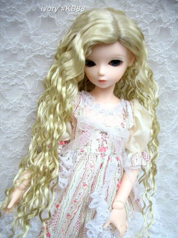Wig / 7-8 inch / One-length Long Wave (Ivory #KB88)