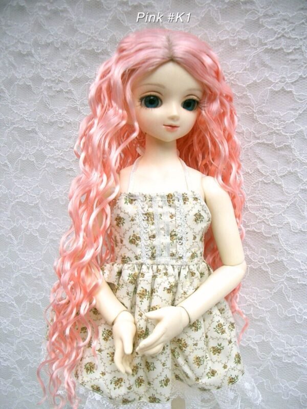 Wig / 7-8 inch / One-length Long Wave (Pink #K1)