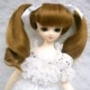 Wig / 7-8 inch / Twintails Ribbon Curly (Brown #27S)