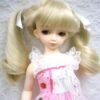 Wig / 7-8 inch / Twintails Ribbon Curly (Lightgold #613)