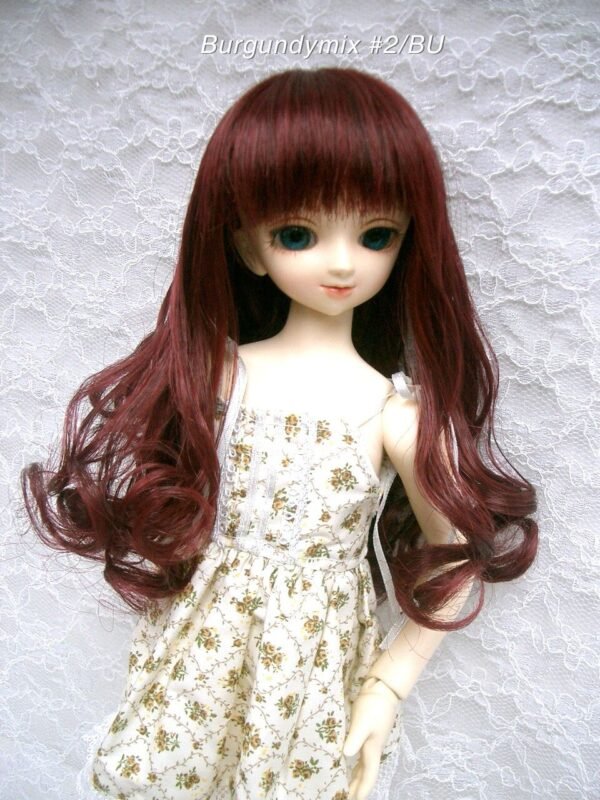 Wig / 7-8 inch / Long Hair Curly (Burgundymix #2/BU)