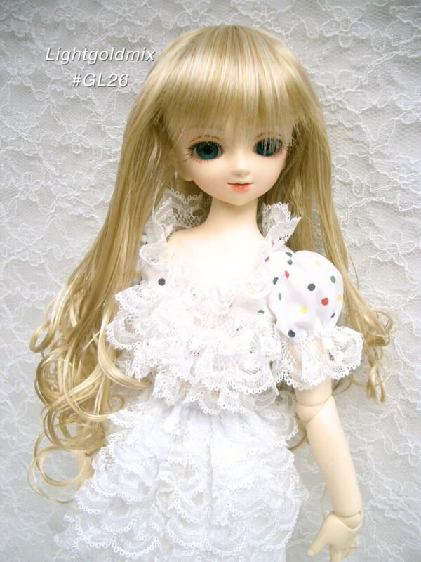 Wig / 7-8 inch / Long Hair Curly (Lightgoldmix #GL26)