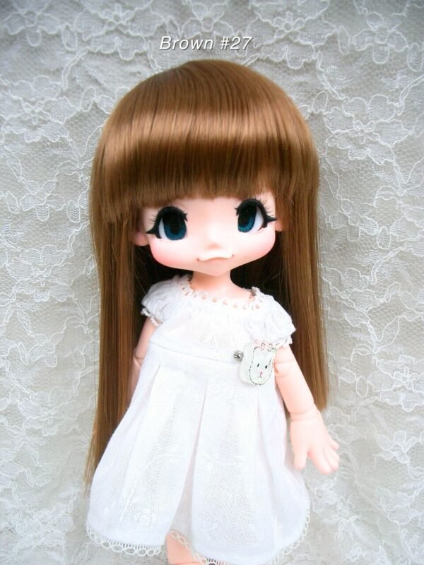 Wig / 7-8 inch / Semi-long Straight (Brown #27)