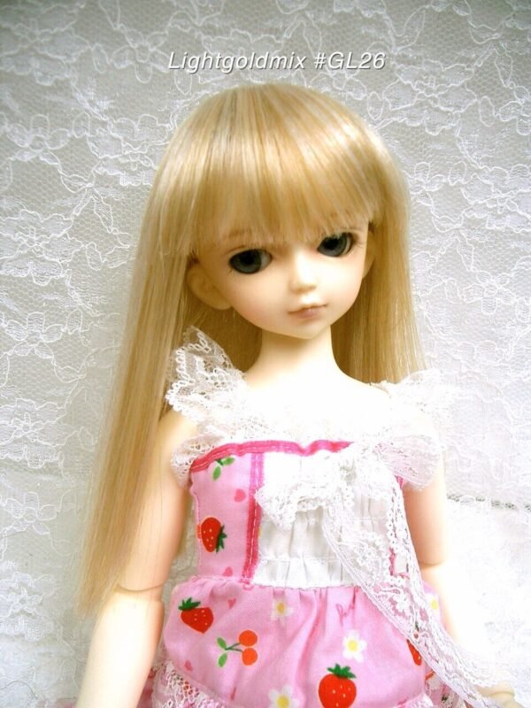 Wig / 7-8 inch / Semi-long Straight (Lightgoldmix #GL26)