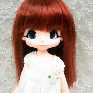 Wig / 7-8 inch / Semi-long Straight (Maroon #350)