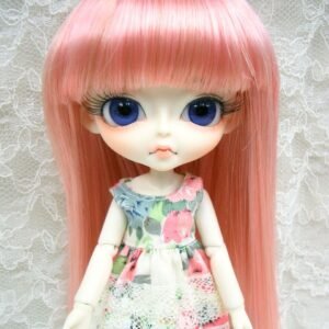 Wig / 7-8 inch / Semi-long Straight (Metallic pink #25/K1M)