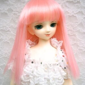 Wig / 7-8 inch / Semi-long Straight (Pink #N9)