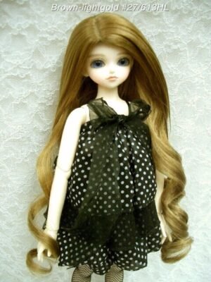 Wig / 7-8 inch / Loose Curly Long Hair (Brown-lightgold #27/613HL)