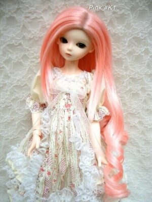 Wig / 7-8 inch / Loose Curly Long Hair (Pink #K1)