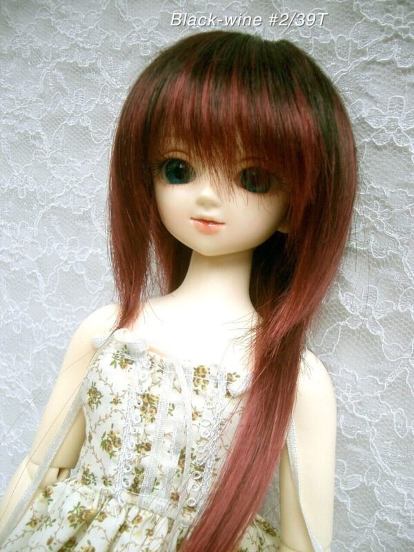 Wig / 7-8 inch / Shaggy Long hair (Black-wine #2/39T)