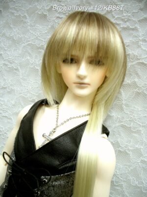 Wig / 7-8 inch / Shaggy Long hair (Brown-ivory #12/KB88T)