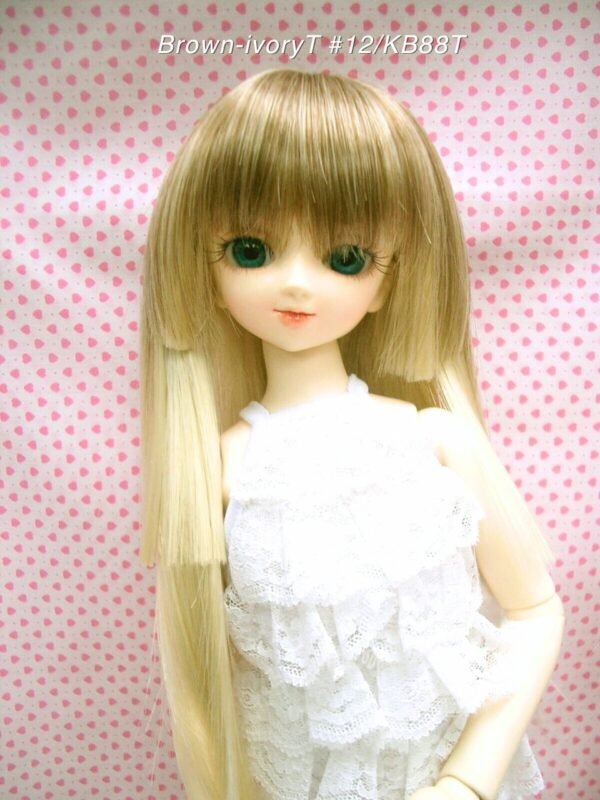 Wig / 7-8 inch / Princess-cut Long (Brown-ivoryT #12/KB88T)