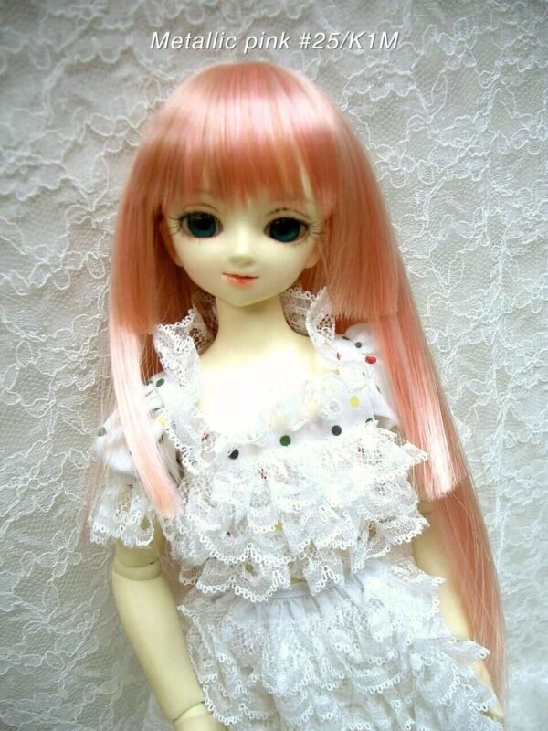 Wig / 7-8 inch / Princess-cut Long (Metallic pink #25/K1M)