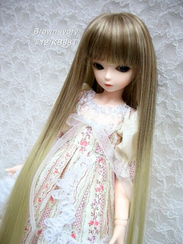 Wig / 7-8 inch / Long Straight (Brown-ivory #12/KB88T)