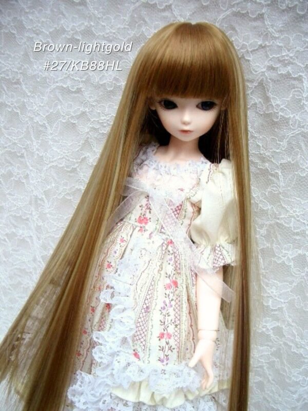 Wig / 7-8 inch / Long Straight (Brown-lightgold #27/613HL)