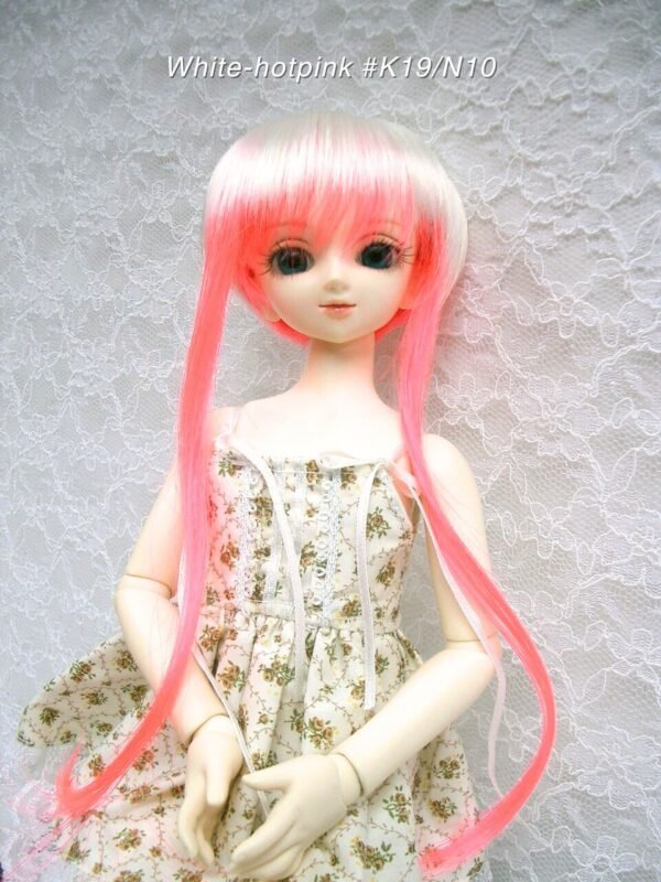 Wig / 7-8 inch / Long Double Shaggy (White-hotpink #K19/N10)