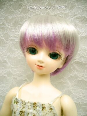Wig / 7-8 inch / Short Bob (White-purple #K19/K5)
