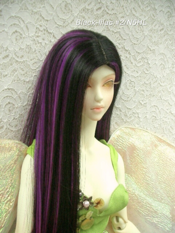 Wig / 8 inch / Straight Long (Black-lilac #2/N5HL)