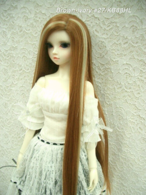 Wig / 8 inch / Straight Long (Brown-ivory #27/KB88HL)