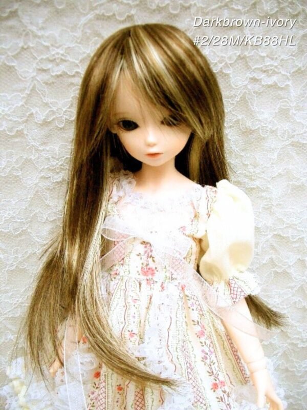 Wig / 7-8 inch / Long Gradation Layer (Darkbrown-ivory #2/28M/KB88HL)