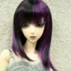 Wig / 8 inch / Medium Straight (Black-lilac #2/N5/2HL)
