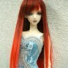 Wig / 8 inch / Long Straight V-shaped haircut *Length 33cm (Black-red #2/N7T)