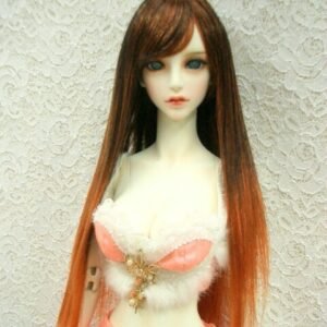 Wig / 8 inch / Long Straight V-shaped haircut *Length 33cm (Black-rust #2/145TT)
