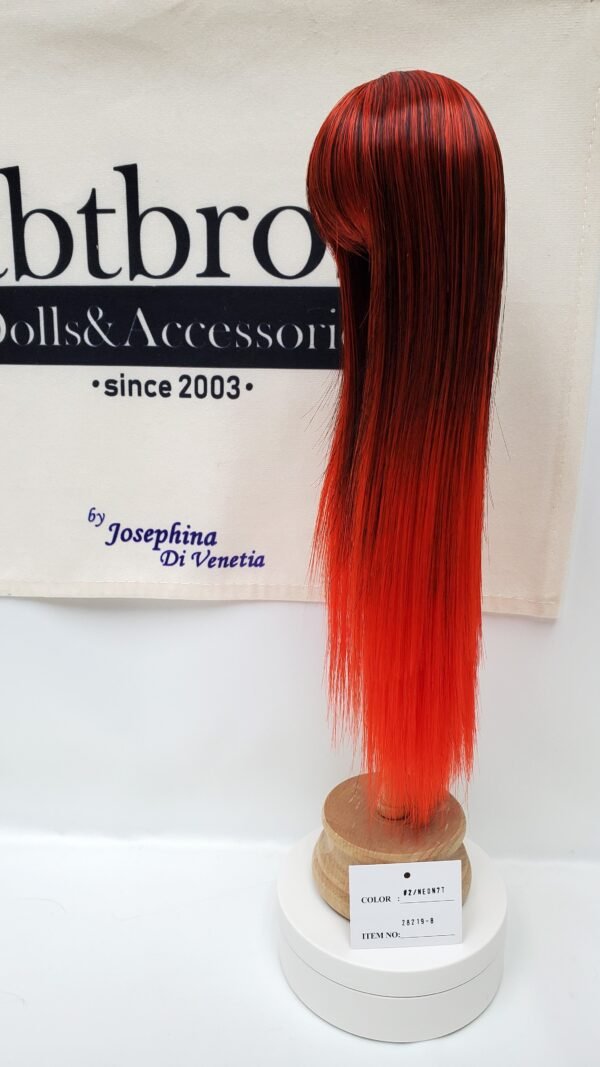 Wig / 8 inch / Long Straight V-shaped haircut *Length 33cm (Black-red #2/N7T)