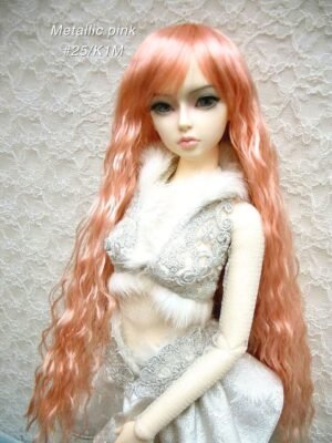 Wig / 8 inch / Long Wave (Metallic pink #25/K1M)