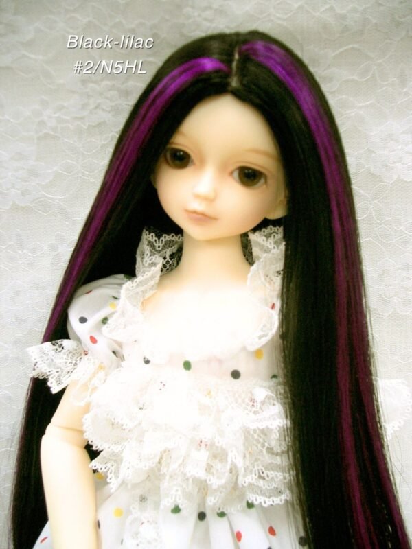 Wig / 7-8 inch / One-length Long Straight (Black-lilac #2/N5HL)