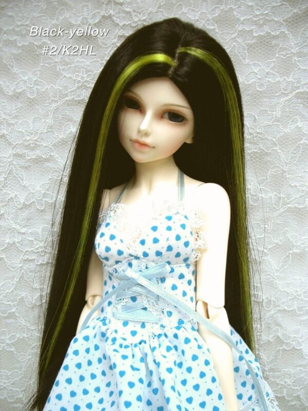 Wig / 7-8 inch / One-length Long Straight (Black-yellow #2/K2HL)