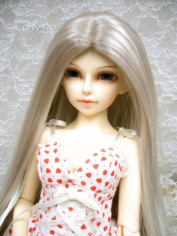 Wig / 7-8 inch / One-length Long Straight (Grey #60)